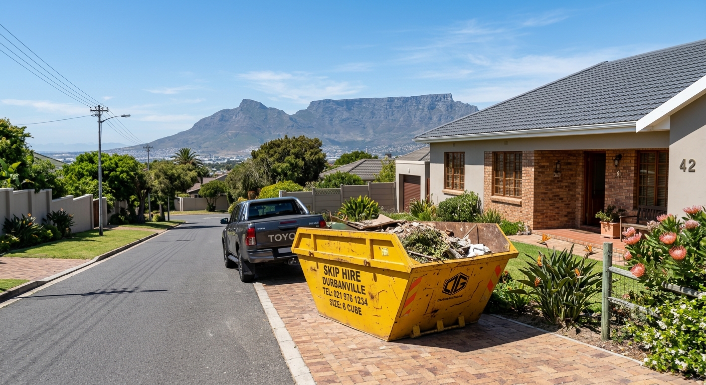Skip Hire Durbanville workers loading construction rubble into skip bin | Skip Hire Cape Town